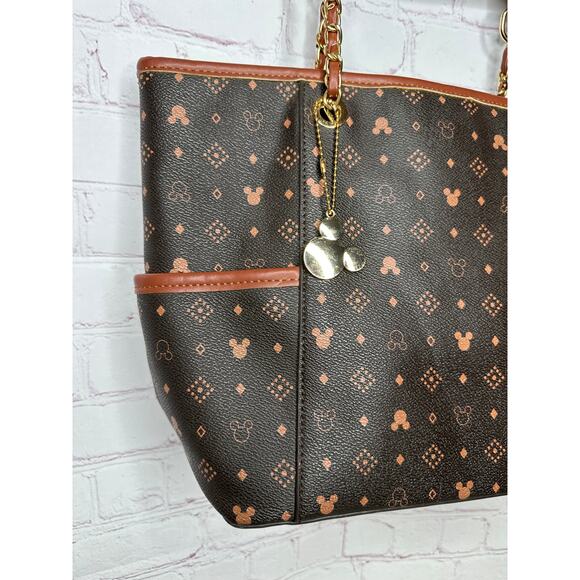 Magically Inspired Brown Faux Leather Handbag Travel Tote Purse - Picture 2 of 6